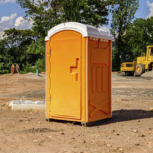 how often are the porta potties cleaned and serviced during a rental period in Mosses AL